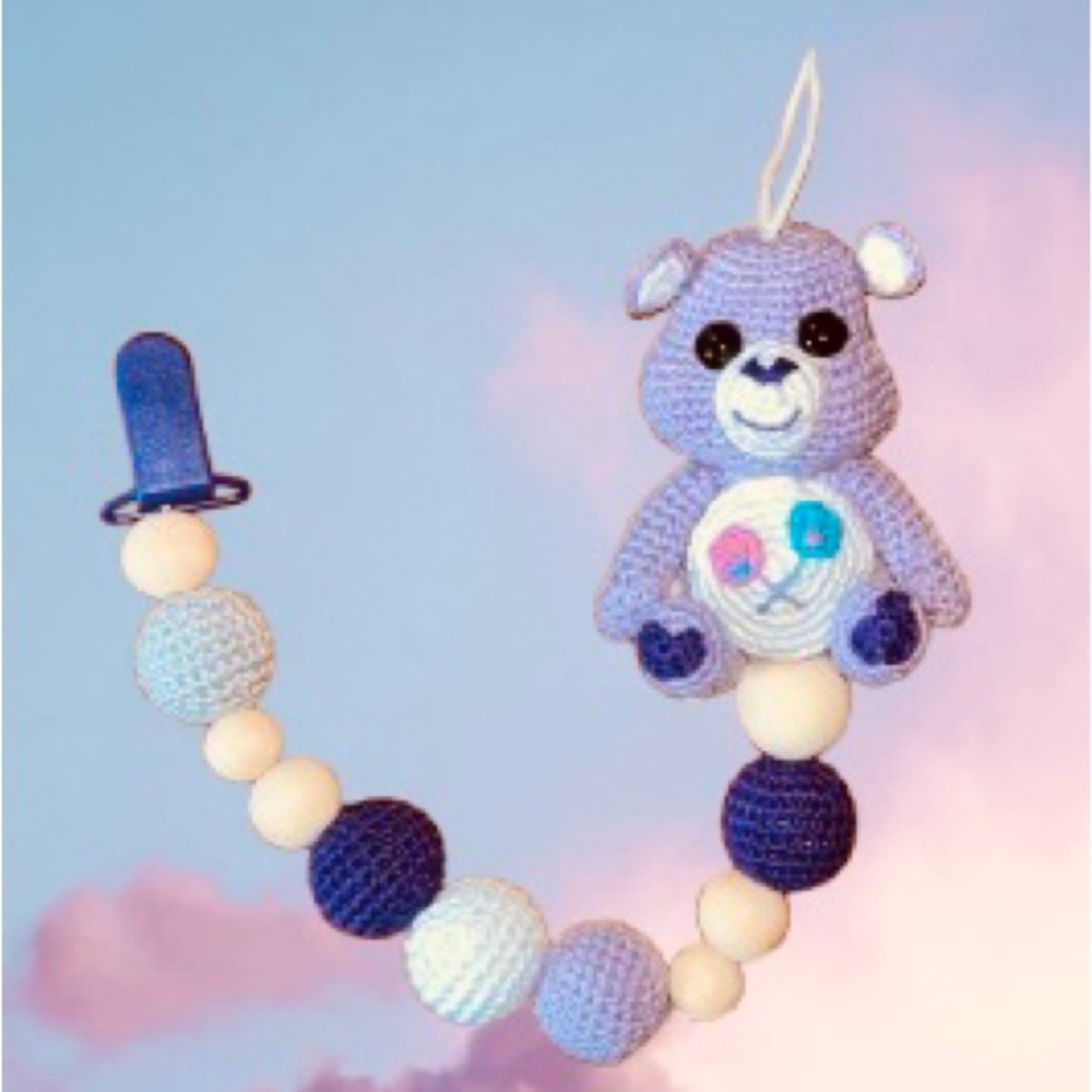 Care Bears “Share Bear” Pacifier Holder/ Stroller Toy
